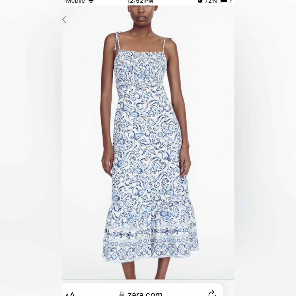 Zara Printed Midi Dress